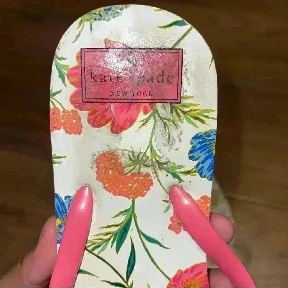 Kate Spade Petunia Pink Floral Flip Flop Sandals Size 9-10